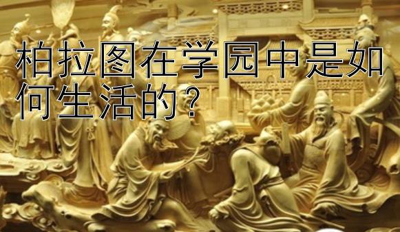 柏拉图在学园中是如何生活的？